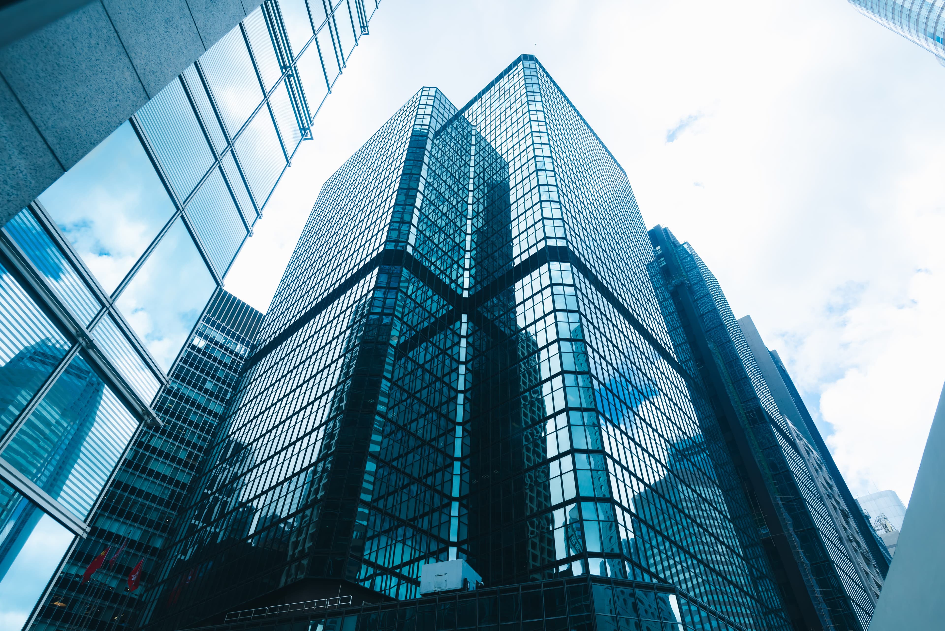 Modern glass office towers